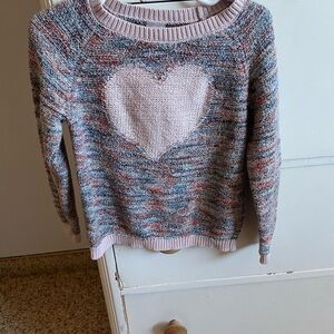 Cat & Jack Girls Multicolor Heart Sweater